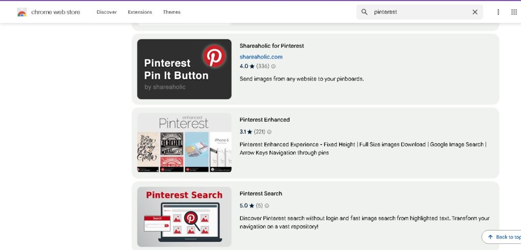 Chrome Pinterest Extension 1