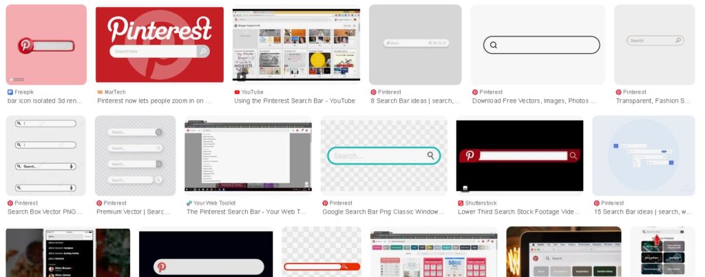 Pinterest Search Bar