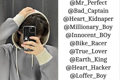 Instagram Names Ideas for Boys