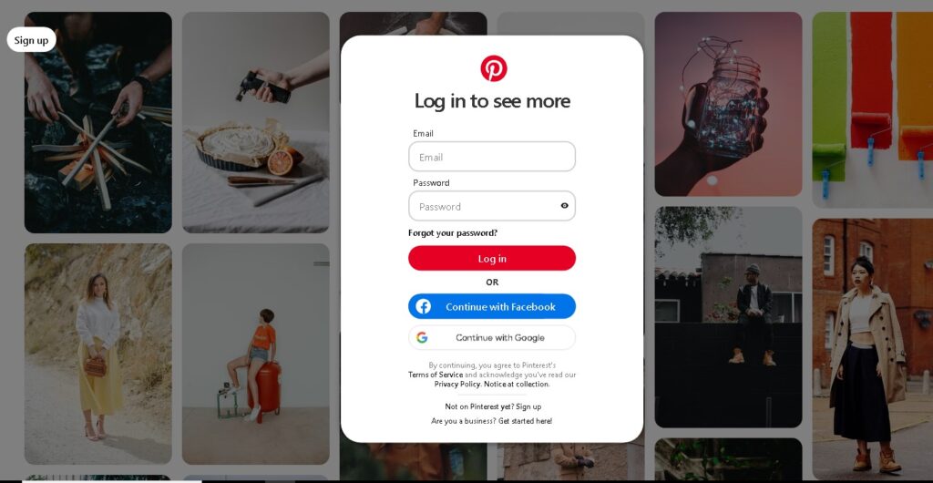 Recover Pinterest Login Password