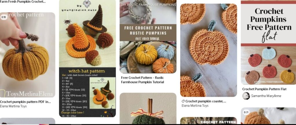 Crochet pumpkins